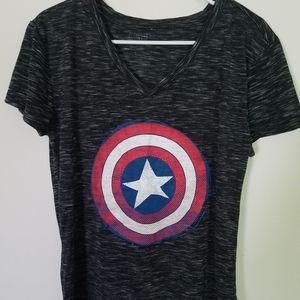 Marvel Captain America V-neck Tee